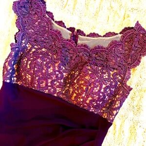 Floor length eggplant colored bridesmaid dress, great condition. Worn once.